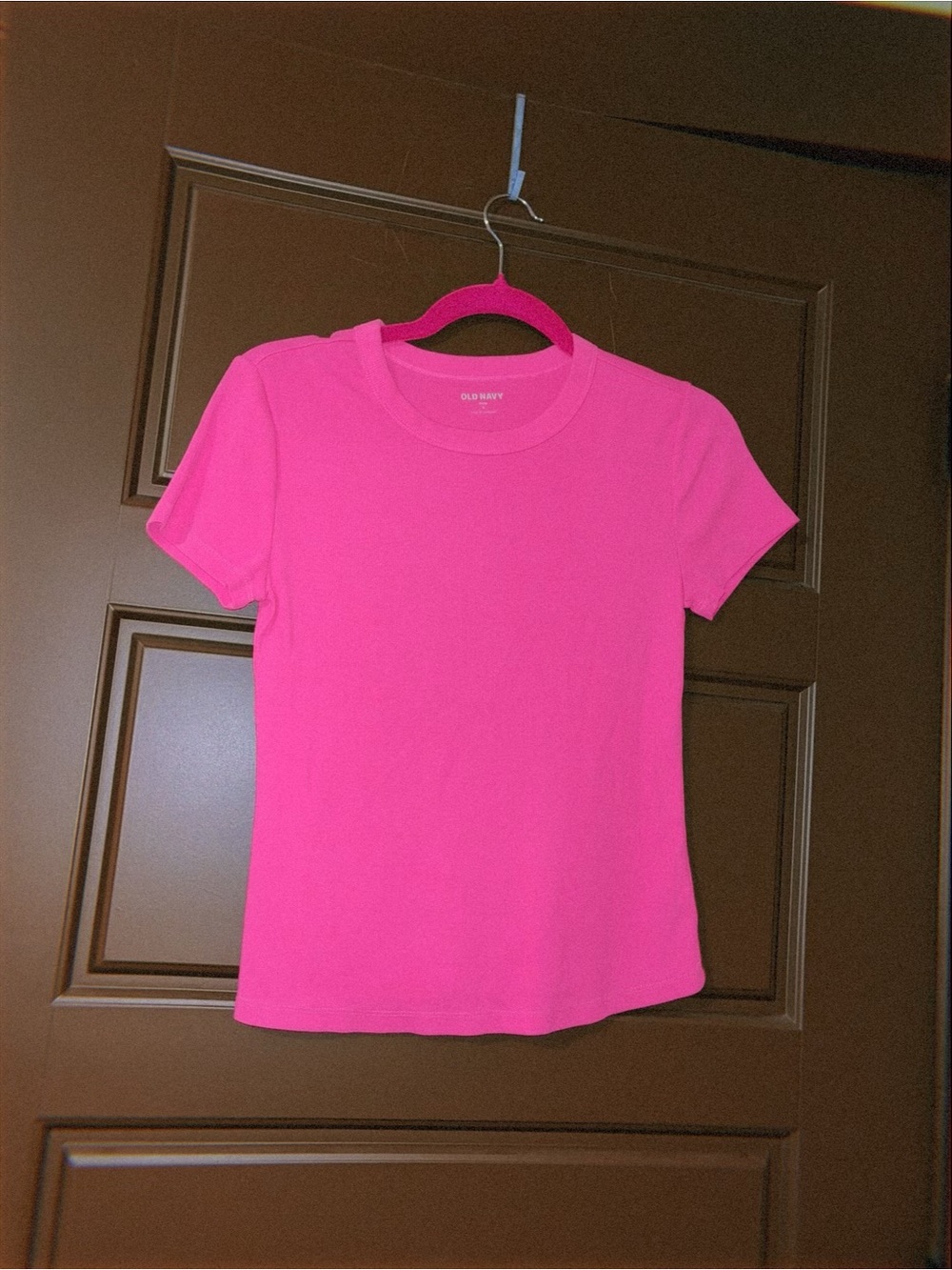 Old Navy Women's Crewneck Short Sleeve T-Shirt in Hot Pink